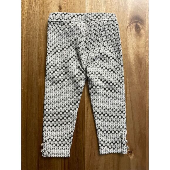 Janie and Jack Geometric Print Leggings Pants 18-24m Black White Gold Buttons - Picture 5 of 5